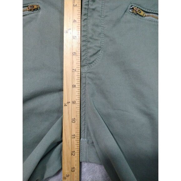 NYDJ Legging Womens 14 Green Jegging Zip Ankle Pockets Stretch High Rise - Picture 4 of 10